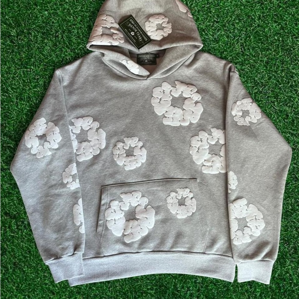 Denim Tears Gray/White Hoodie